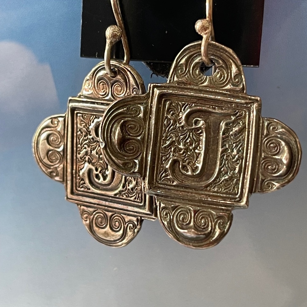 LAST CALL Earrings With J Initial of Bronze with Gold Filled (not plated) Wires